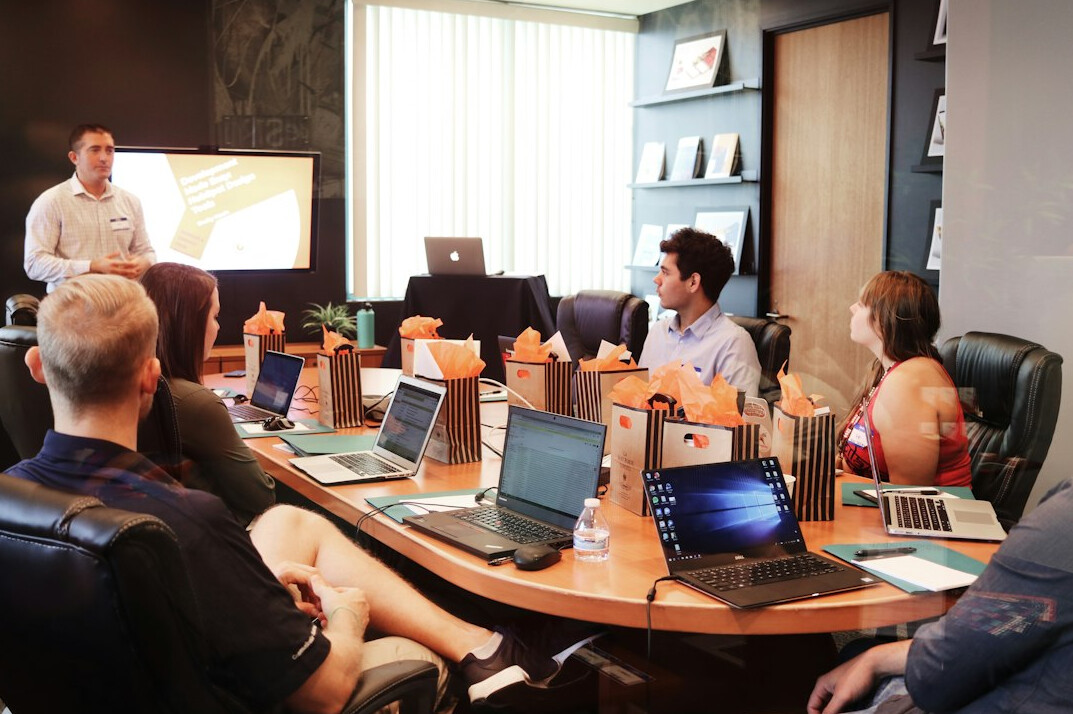 custom software team meeting